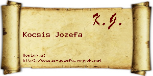 Kocsis Jozefa névjegykártya